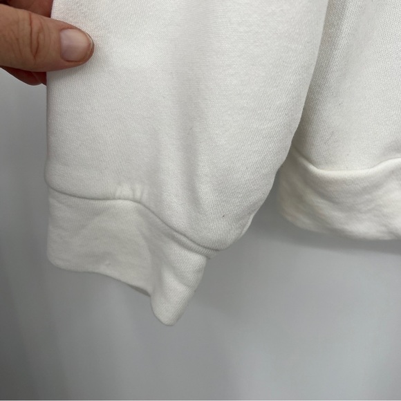 Fabletics Cowl-Neck Long Sleeves White Pullover Hooded Athletic Sweatshirt - Picture 5 of 10